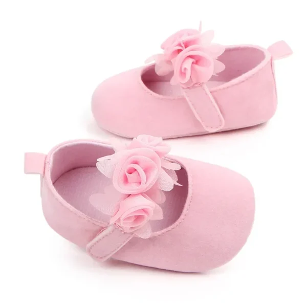 Girls Shoes Soft Soles Non-slip Beautiful Flowers Solid Color Fashion Toddler Infant Newborns Crib First Walkers Princess Shoes - Image 5