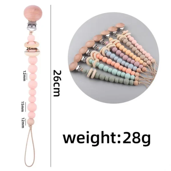 1Pc Baby Pacifier Clip Chain Silicone Bead Dummy Chain Holder Newborn Soother Chains Nipple Holder Baby Teething Toys Baby Items - Image 6