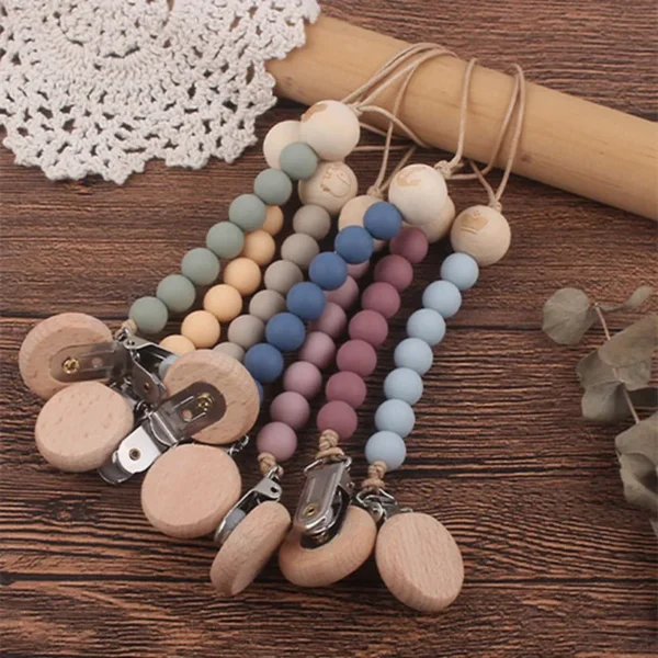 1Pc Baby Pacifier Clip Chain Silicone Bead Dummy Chain Holder Newborn Soother Chains Nipple Holder Baby Teething Toys Baby Items - Image 5