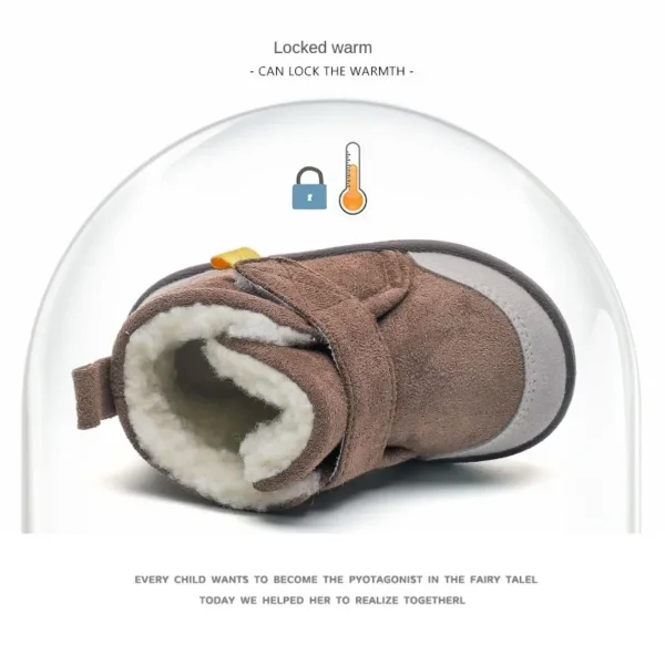 Winter Baby Shoes Boys Girls Warm Plush Toddler Snow Boots 0-5 Years Kids Fashion Anti-slip Sneakers Children Shoes - Image 4