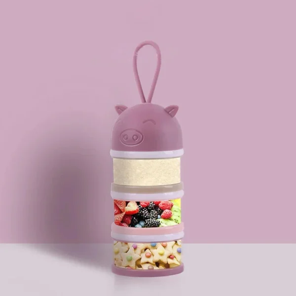 4 Layer Portable Newborn Baby Food Container Box Essential Cereal Milk Powder Box Infant Kids Formula Milk Container Cartoon - Image 3