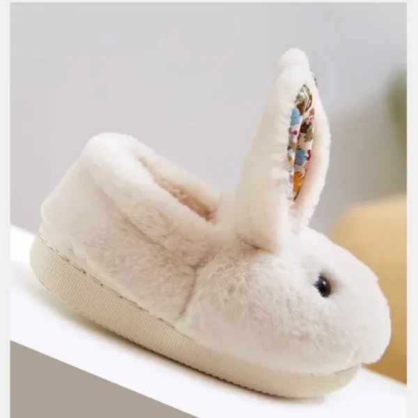 Children Indoor Slippers Winter Warm Cotton Shoes Kids Home Floor Slippers Cartoon Rabbit Anti-slip Boys Girls Plush Footwear - Image 6