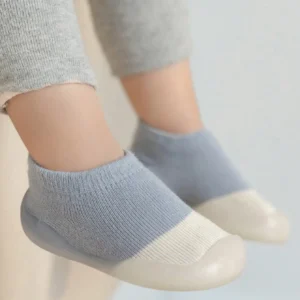Yibubu Baby Toddler First Walker Infant Boys Girls Kids Rubber Soft Sole Floor Barefoot Casual Shoes Knit Booties Anti-Slip