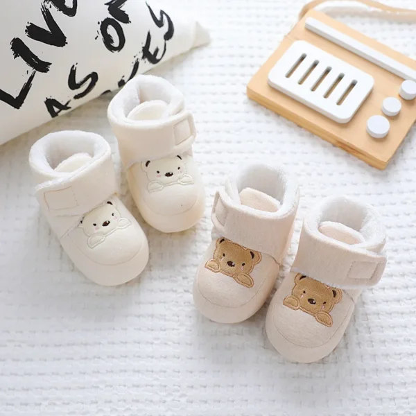 Winter New Cute Cartoon Baby Booties Boy Girl Boots Cotton Soft-Sole Non-Slip Warm Toddler First Walkers Infant Crib Shoes - Image 2
